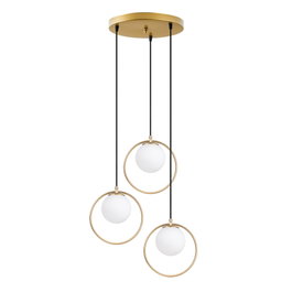 Opviq Dolunay - 4507 Lámpara de Araña Dorada con Altura Ajustable